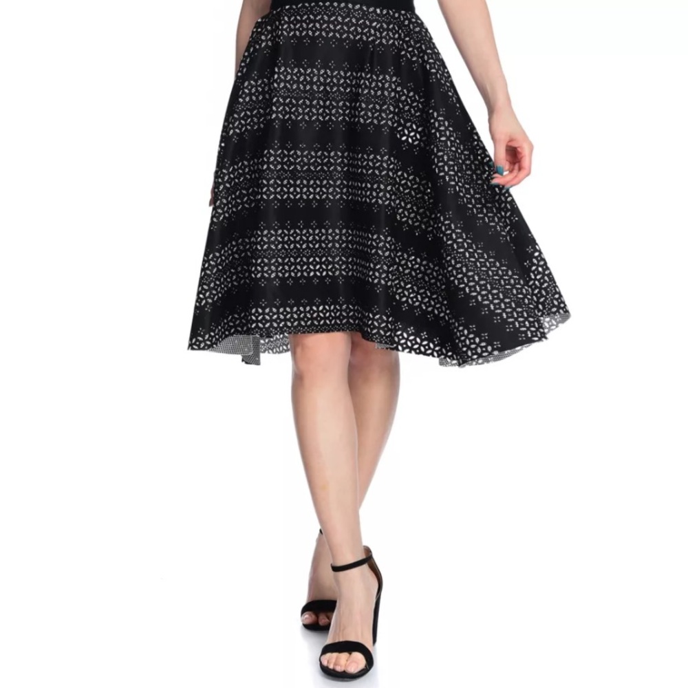 50%offw❤️ NWOT Marc Bouwer Black Lace A Line Asymmetrical Skirt xL